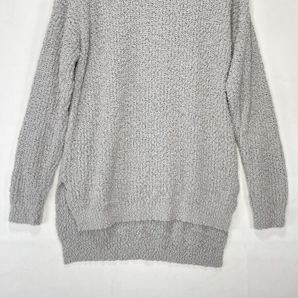 Women Sweater XL Cozy Knit Pullover Gray Crew Neck Chic - Picture 5 of 11